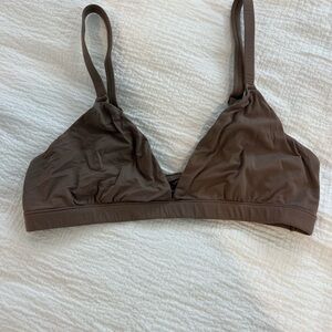 SKIMS Brown Minimalist Triangle Bralette